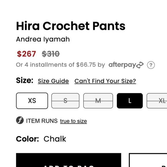 NWT! Revolve - Andrea Iyamah Hira Crochet Pants in XS (chalk) - Picture 11 of 11